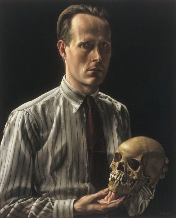 Artwork Title: Zelfportret met schedel (Self Portrait with Skull)