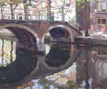 Artwork Title: Brug aan de gracht (Bridge on the Canal)