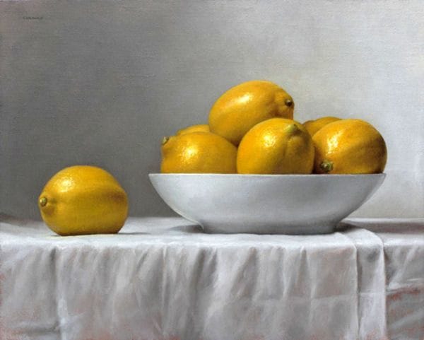 Artwork Title: Lemons on White