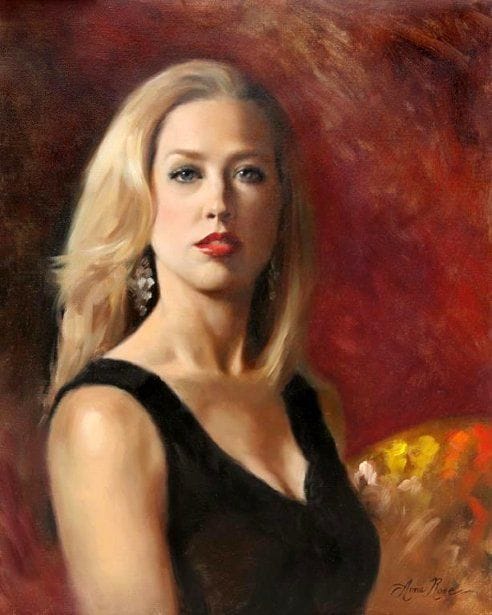 Artwork Title: Self Portrait with Red Lipstick