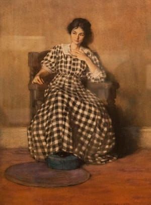 Artwork Title: The Checkered Dress (Portrait of O’Keeffe)