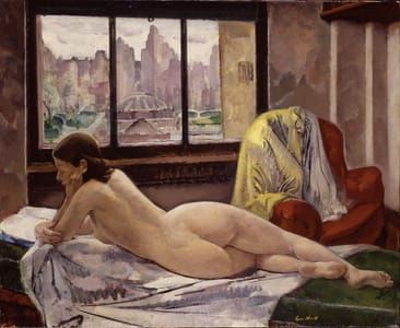 Artwork Title: Reclining Nude in Interior
