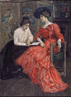 Artwork Title: Mrs. F. Luis Mora and Her Sister