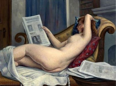 Artwork Title: Naked Woman Reading