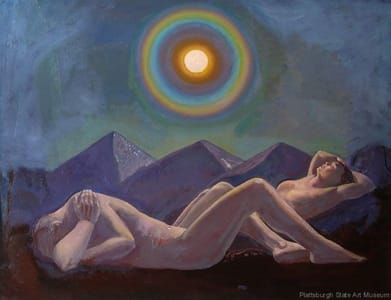 Artwork Title: Recumbent Nudes with Ringed Sun