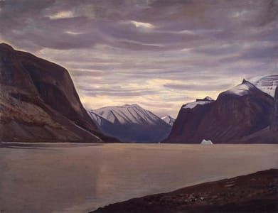 Artwork Title: Cloudy Day. Fjord in Northern Greenland, 1932