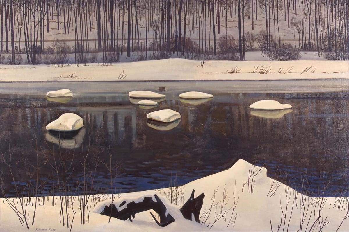 Artwork Title: Sable River. Winter: Adirondacks