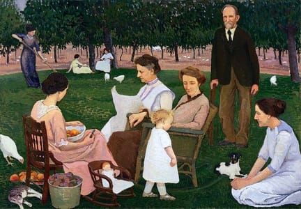 Artwork Title: The Orchardist and His Family, or Summer Afternoon