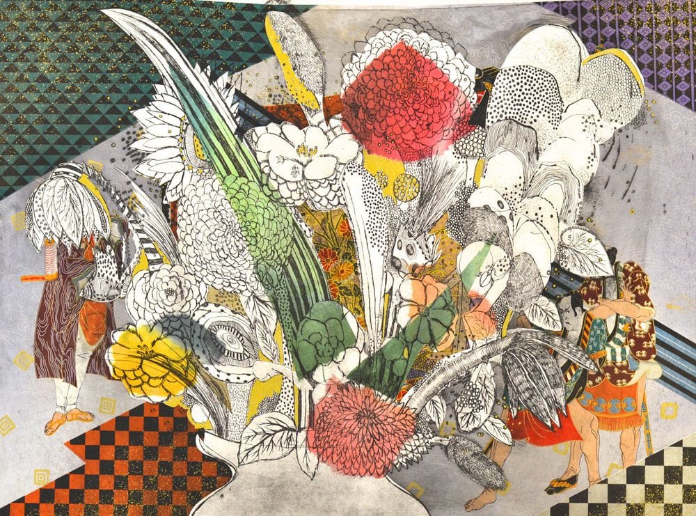 Artwork Title: Flowers in a vase (kabuki)
