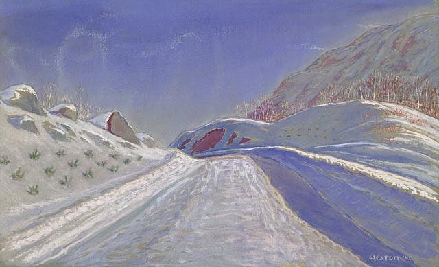 Artwork Title: Snow Blowing in the Pass