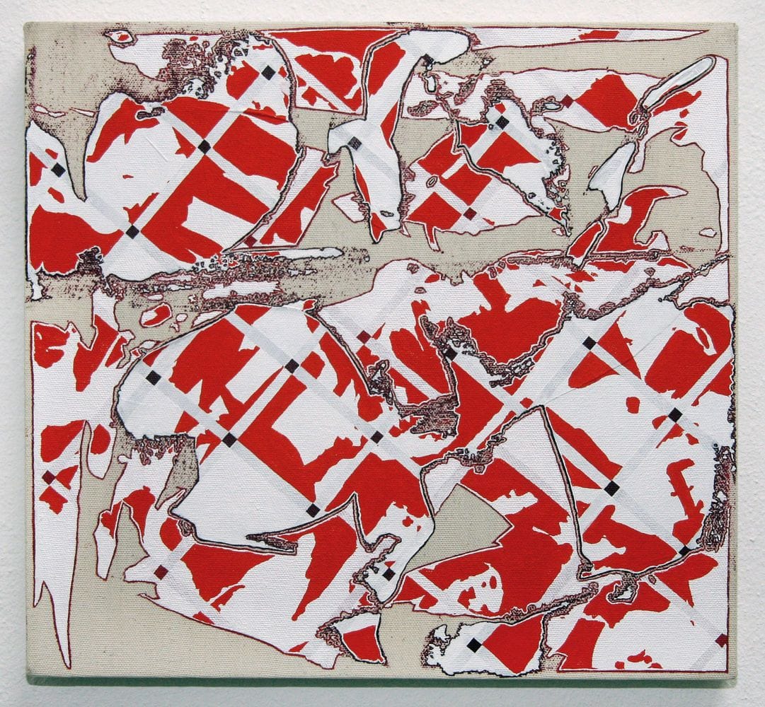 Artwork Title: Two Grids (Three Reds)