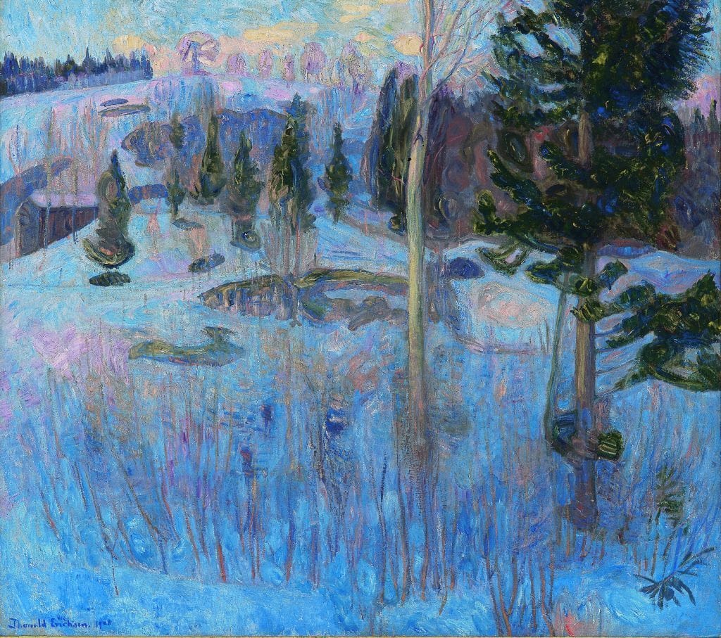 Artwork Title: Aftenstemning, Vestre Gausdal (Evening, Vestre Gausdal)