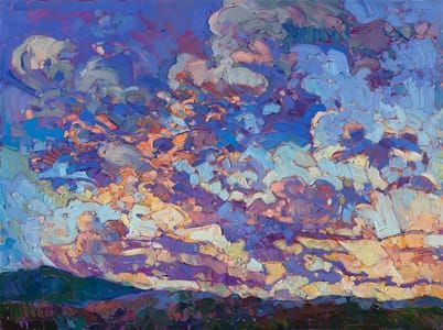Artwork Title: Burst Of Clouds (Diptych Left Panel)