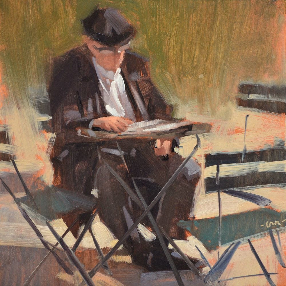 Artwork Title: Reading in the Park