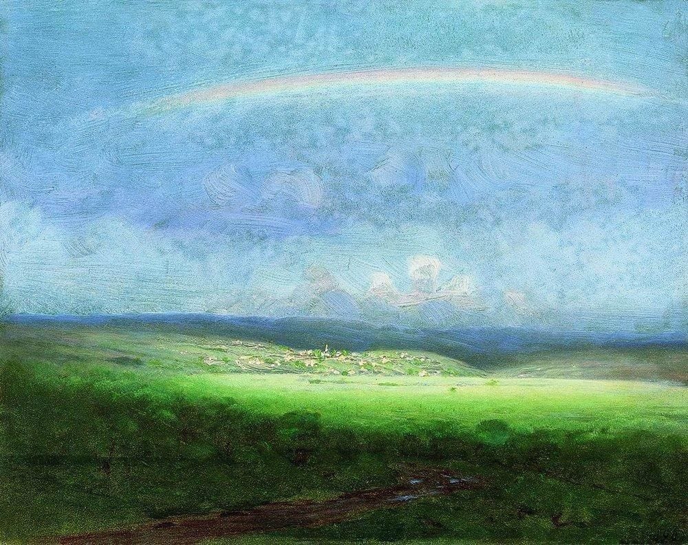 Artwork Title: After a Rain. Rainbow