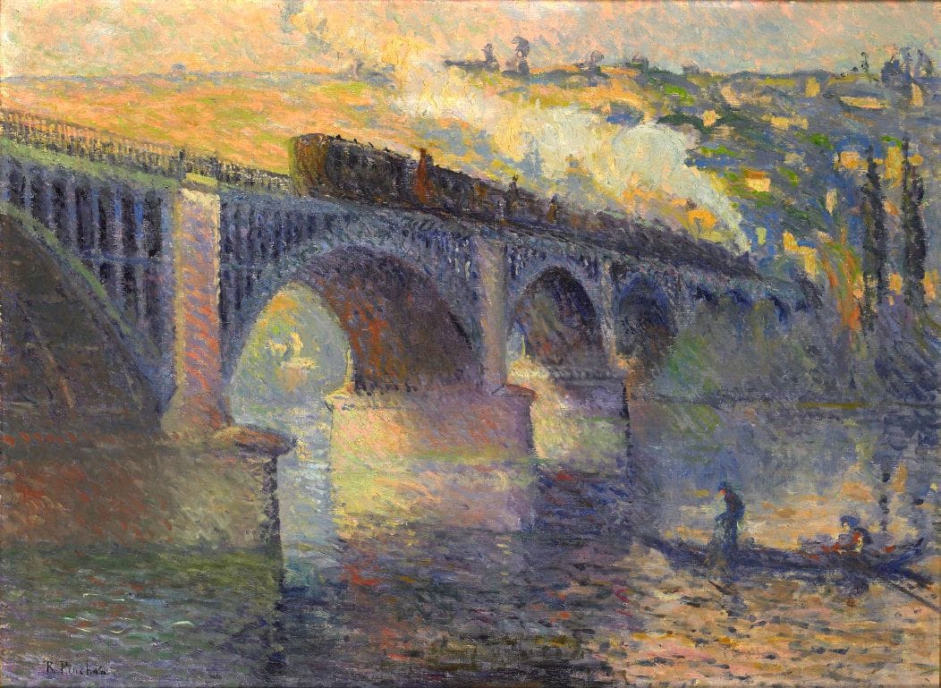 Artwork Title: Le Pont aux Anglais, soleil couchant