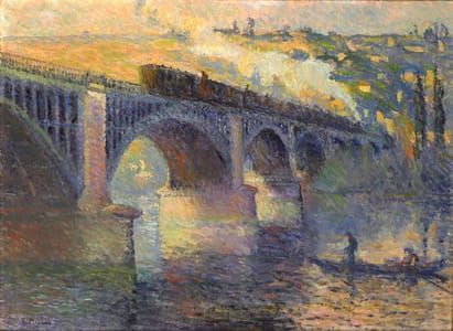 Artwork Title: Le Pont aux Anglais, soleil couchant
