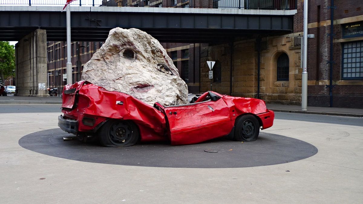 Artwork Title: Still Life with Stone and Car