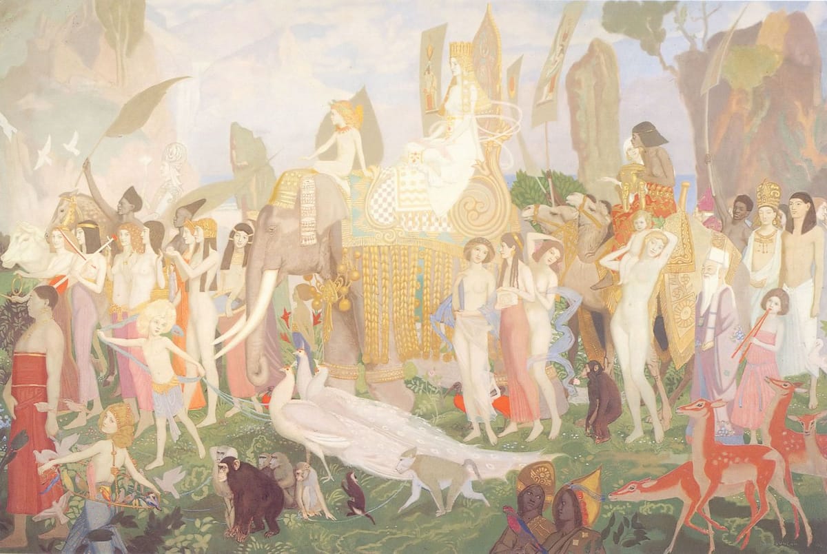 Artwork Title: Ivory Apes and Peacocks (the arrival of the Queen of Sheba)