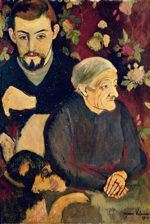 Artwork Title: Portrait of her Son Maurice Utrillo, her Mother & His Grandmother and his Dog