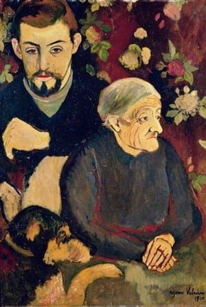 Artwork Title: Portrait of her Son Maurice Utrillo, her Mother & His Grandmother and his Dog