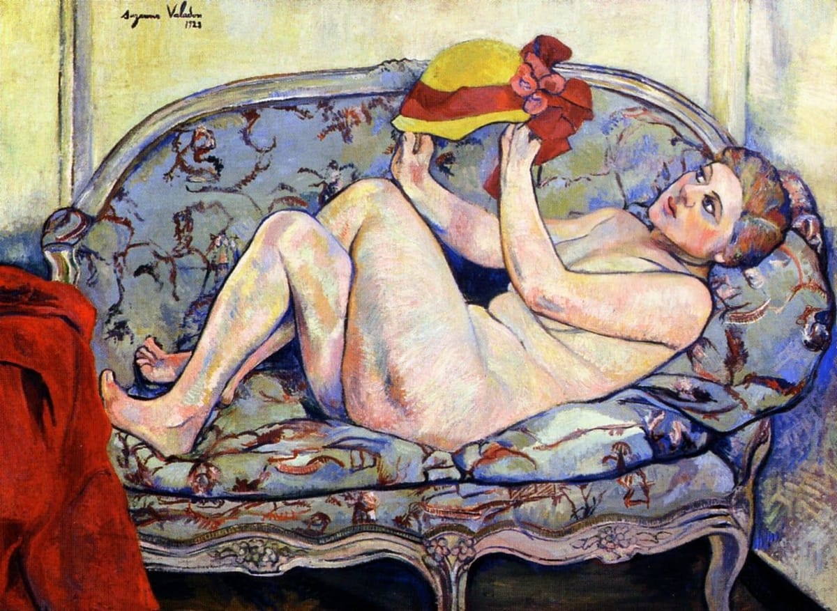 Artwork Title: Nude Reclining on a Couch,