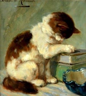 Artwork Title: Kitty Washing Paw