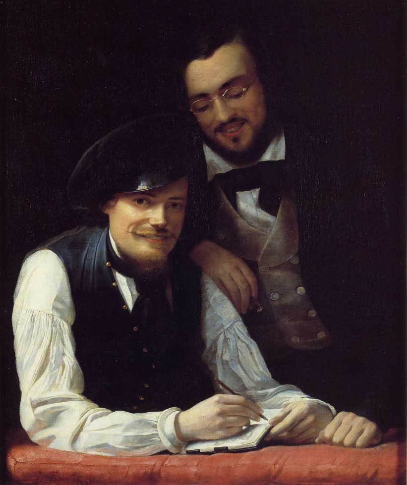 Artwork Title: Self Portrait of the Artist with his Brother Hermann