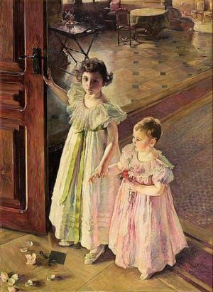 Artwork Title: Two Girls in Interior