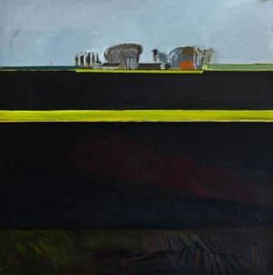 Artwork Title: Bourne Farm, Methwold Fen on a grey day in the Black Fens