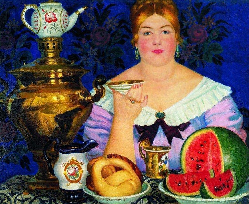 Artwork Title: Merchant's Wife Drinking Tea