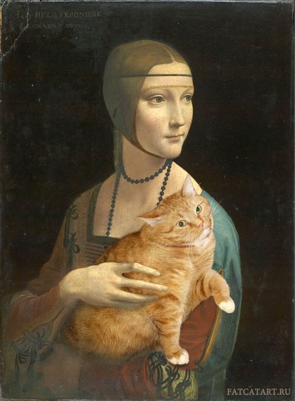 Artwork Title: Leonardo da Vinci. Lady with a Cat pretending to be an Ermine (Portrait of Cecilia Gallerani)