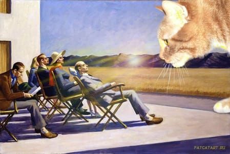Artwork Title: Based on Edward Hopper, People in the Sun