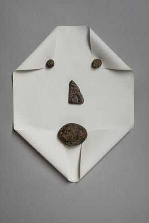 Artwork Title: Untitled (rocks and paper)