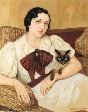 Artwork Title: Portrait of a Lady with her Cat