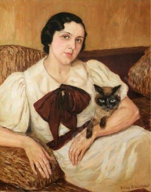 Artwork Title: Portrait of a Lady with her Cat