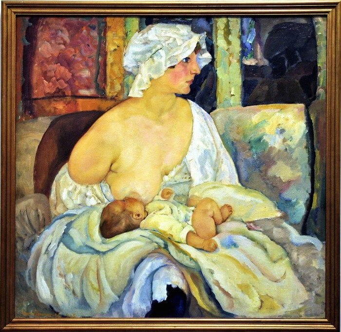 Artwork Title: Mother (E.G. Grigorieva, the artist's wife, with her son Cyril)