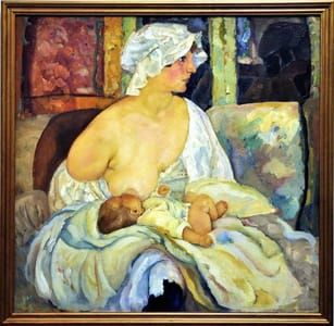 Artwork Title: Mother (E.G. Grigorieva, the artist's wife, with her son Cyril)