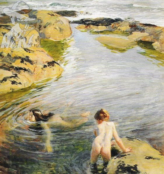 Artwork Title: Children swimming