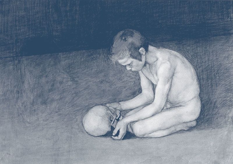 Artwork Title: Boy with skull