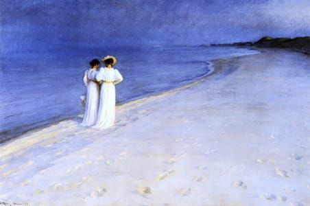 Artwork Title: Summer Night on the South Beach at Skagen