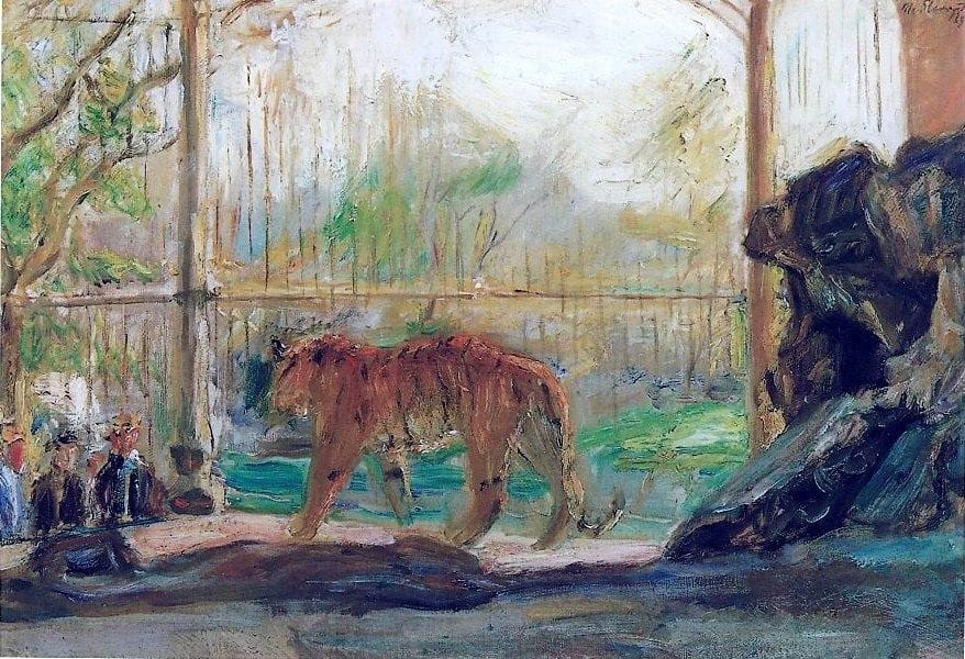 Artwork Title: Max Slevogt, Tiger in Zoo