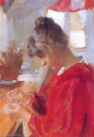 Artwork Title: Marie in Red Dress