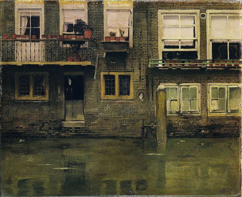 Artwork Title: Huizen aan de Voorstraathaven, Dordrecht (Houses on the Voorstraathaven, Dordrecht)