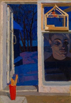Artwork Title: Reflection by the Window (Self Portrait)