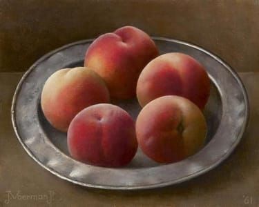 Artwork Title: Peaches in a Tin Dish