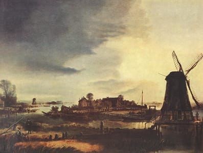 Artwork Title: Landscape With Windmill