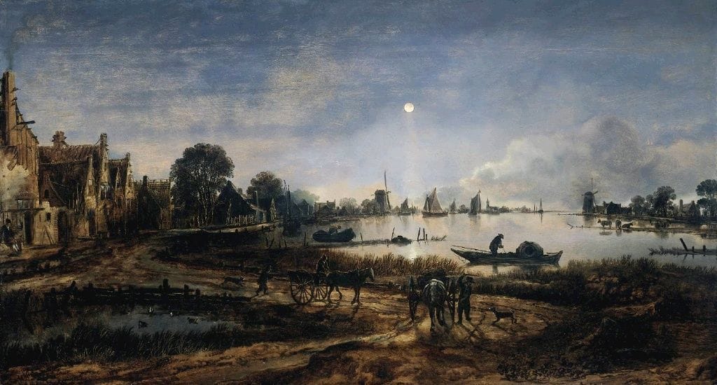 Artwork Title: River View by Moonlight