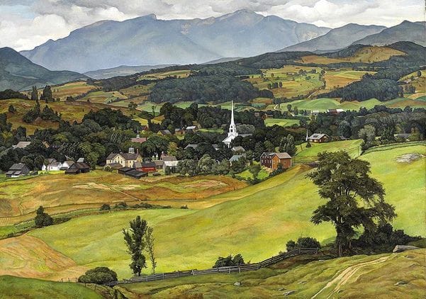 Artwork Title: Village of Stowe (Stowe Valley, Mount Mansfield)