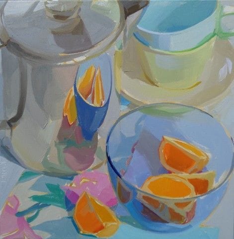 Artwork Title: Coffee Pot & Orange